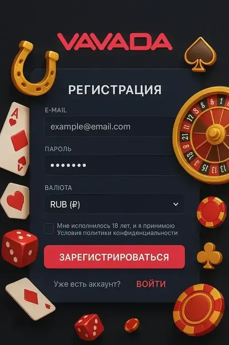 Vavada регистрация